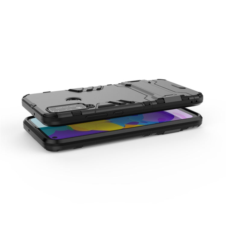Para Huawei Honor Play 4T PC + TPU Funda protectora a prueba de golpes con soporte invisible (rojo)