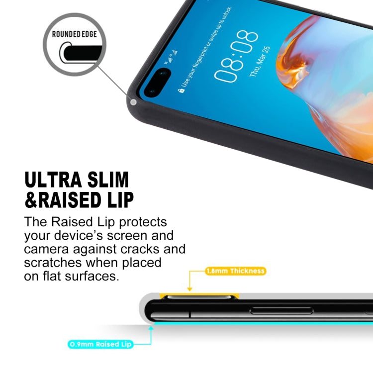 Para Huawei P40 SULADA TPU a prueba de golpes + funda protectora de cuero hecha a mano (rojo)