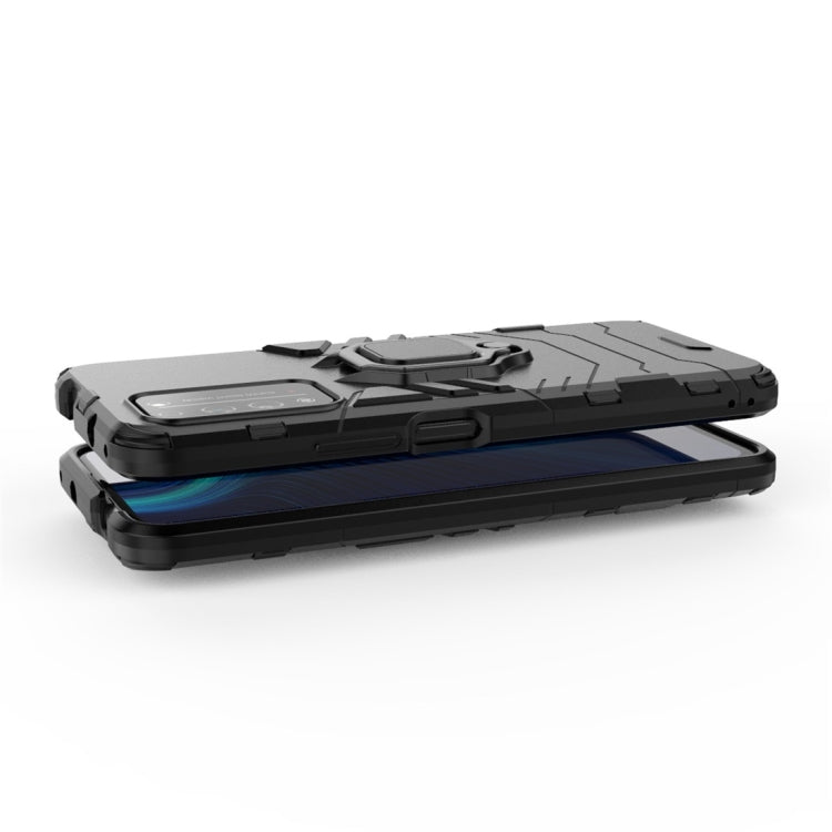Para Huawei Honor X10 5G PC + TPU Funda protectora a prueba de golpes con soporte de anillo magnético (rojo)