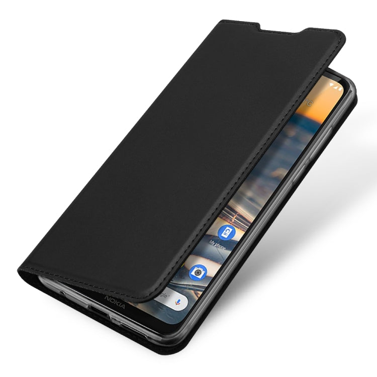 Para Nokia 5.3 DUX DUCIS Skin Pro Series Funda de cuero con tapa horizontal PU + TPU, con soporte y ranuras para tarjetas (Negro)