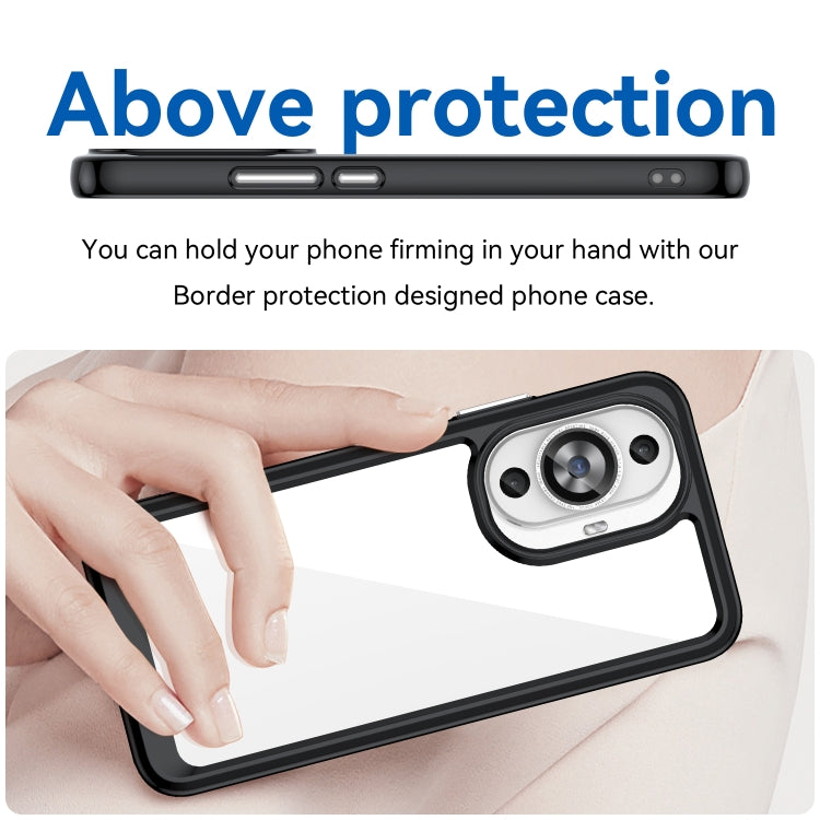 Funda de Teléfono Acrílico + TPU para Huawei Nova 12 Lite Serie Colorida (Negra)