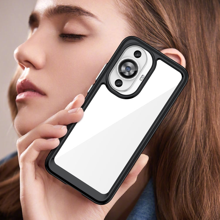 Funda de Teléfono Acrílico + TPU para Huawei Nova 12 Lite Serie Colorida (Negra)