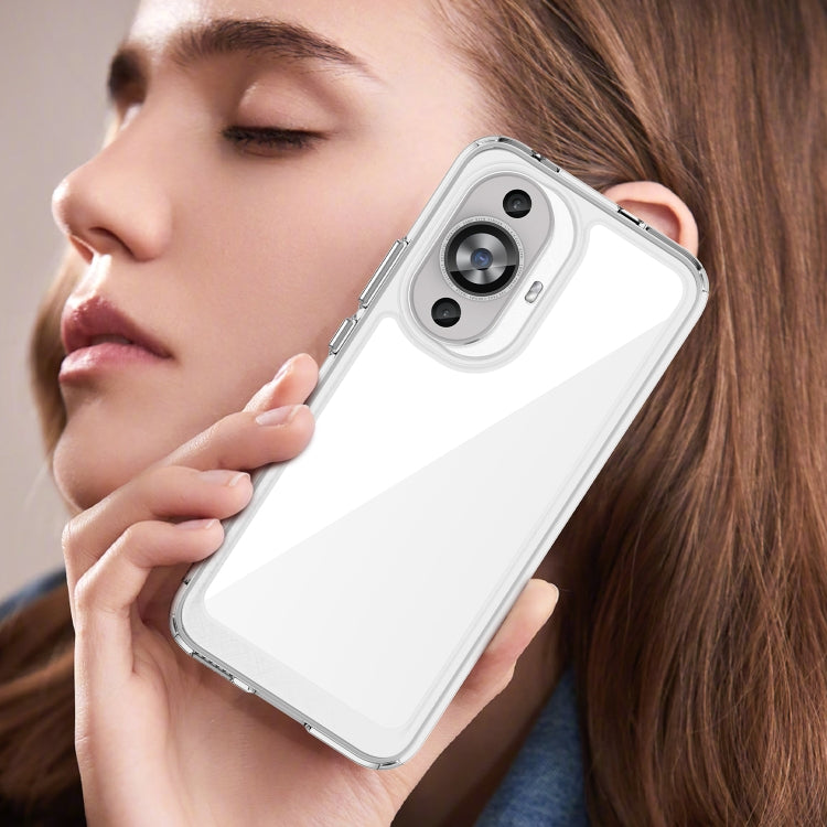 Funda de Teléfono Acrílico y TPU para Huawei Nova 12S Serie Colorida (Transparente)