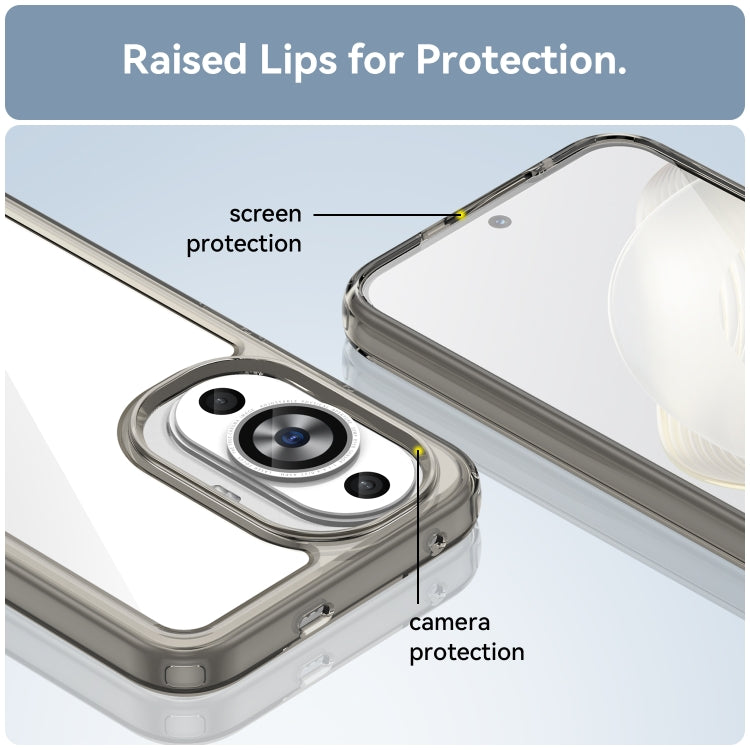 Funda de Teléfono Acrílico + TPU para Huawei Nova 12S Serie Colorida (Gris Transparente)