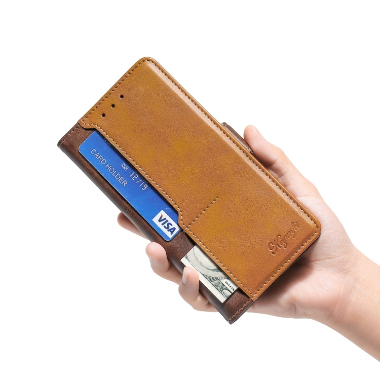 Caja de Teléfono para Tecno Camon 19 Neo Cuero con Hebilla Lateral (Marrón Oscuro + Dorado)