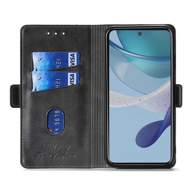Caja de Teléfono para Tecno Camon 19 Neo Cuero con Hebilla Lateral (Marrón Oscuro + Dorado)