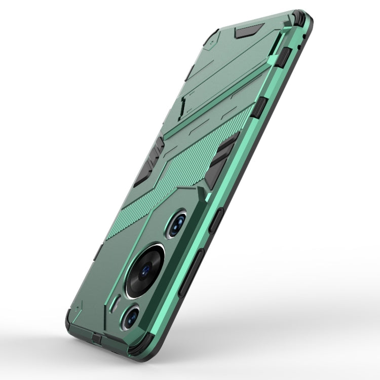 Funda para Huawei P60 Art Punk Armor 2 en 1 PC + TPU a prueba de golpes con soporte invisible (Verde)