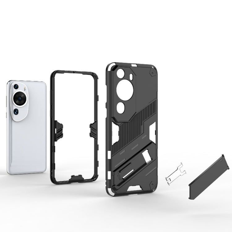 Funda Huawei P60 Art Punk Armor 2 en 1 PC + TPU a Prueba de Golpes con Soporte Invisible (Gris)