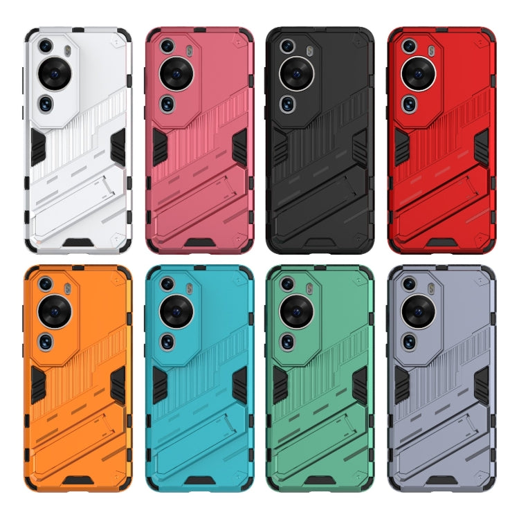 Funda Huawei P60 Art Punk Armor 2 en 1 PC + TPU a Prueba de Golpes con Soporte Invisible (Gris)