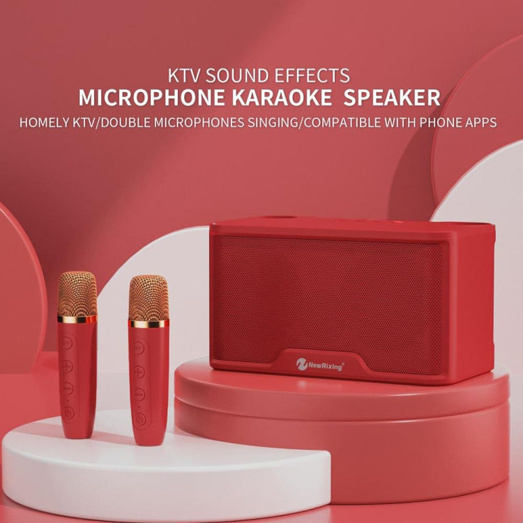 Micrófono Inalámbrico Newrixing Nr8088 TWS Reducción de Ruido Altavoz Bluetooth Inteligente (Rojo)