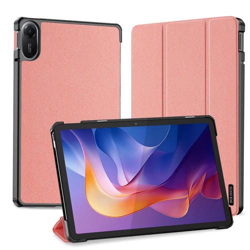 Funda de cuero con tapa magnética para Xiaomi Redmi Pad 2 DUX DUCIS Domo Series (rosa)