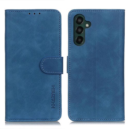 Funda para Teléfono Samsung Galaxy A55 5G Khazneh Cuero Tapa Horizontal Textura Retro (Azul)