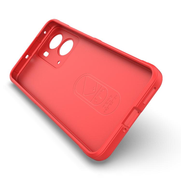 Funda de TPU y Franela con Protección Mágica Global para Realme P3 5G (Rojo Vino)