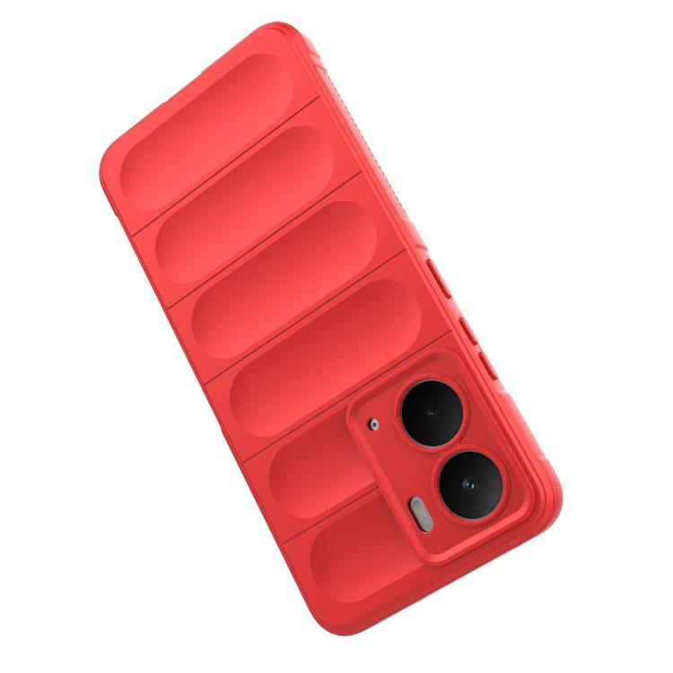 Funda de TPU y Franela con Protección Mágica Global para Realme P3 5G (Rojo Vino)