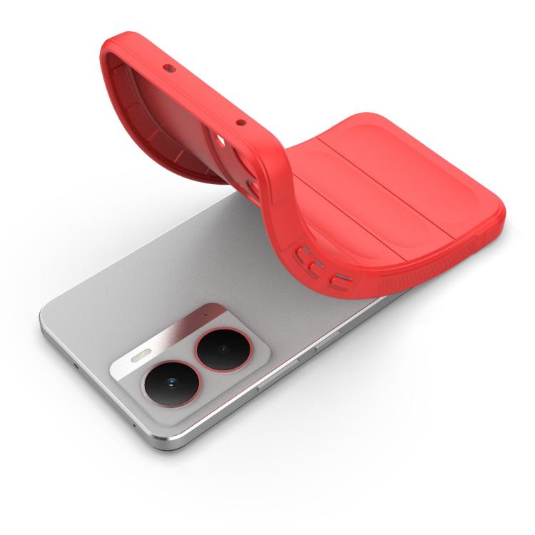 Funda de TPU y Franela con Protección Mágica Global para Realme P3 5G (Rojo Vino)