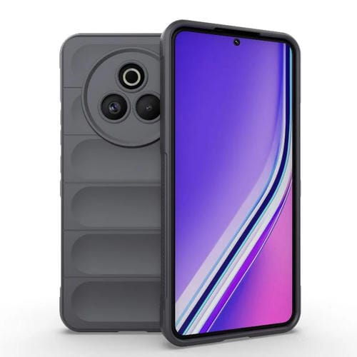 Funda de TPU y Franela con Protección Mágica Global para Realme P3 Pro 5G (Gris Oscuro)