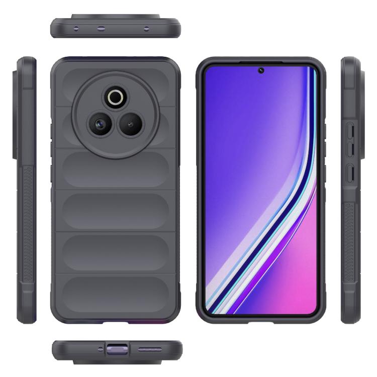 Funda de TPU y Franela con Protección Mágica Global para Realme P3 Pro 5G (Gris Oscuro)