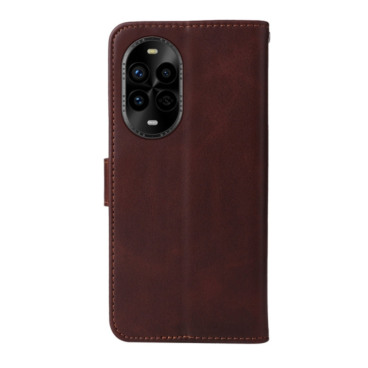 Funda Piel con Tapa y Textura de Becerro para Huawei Nova 13 Pro (Marrón)