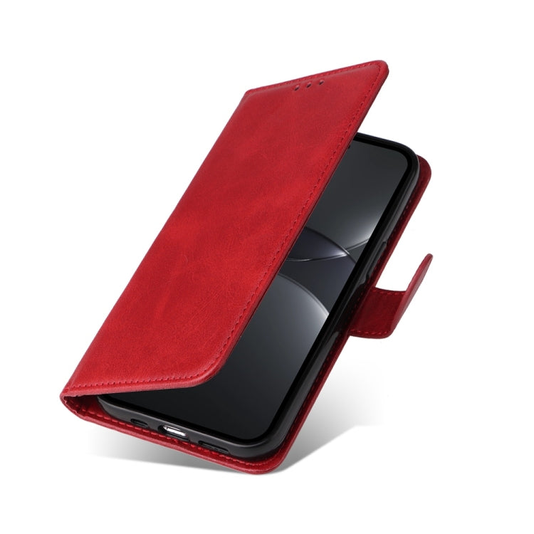 Funda de Piel con Tapa y Textura de Becerro para Huawei Nova 13 Pro (Roja)