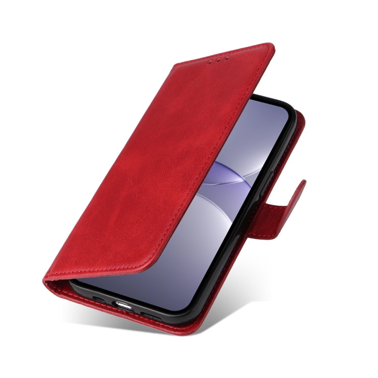 Funda Clásica de Piel con Tapa y Textura de Becerro para Huawei Nova 13 y Nova 12 (Roja)