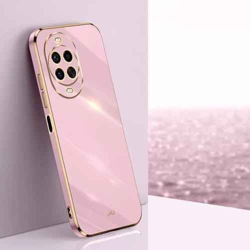 Funda de TPU con borde recto y galvanizada 6D para Huawei Nova 14 Ultra XINLI (morado cereza)