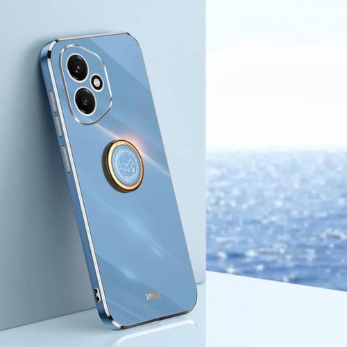 Funda de TPU con borde recto 6D galvanizado XINLI para Honor 400 Global (156,5 mm) (Azul Celestial)