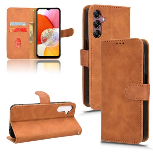 Funda de Cuero para Samsung Galaxy A15 con Tapa Magnética (Marrón)