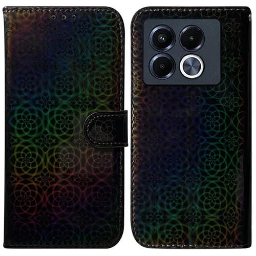Funda de Cuero con Hebilla Magnética para Teléfono Infinix Note 40 5G (Negro)