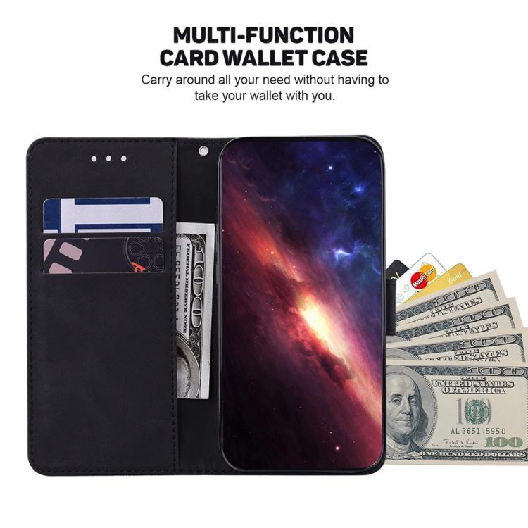 Funda de cuero con relieve geométrico para Infinix Hot 50 Pro+ 4G (negra)