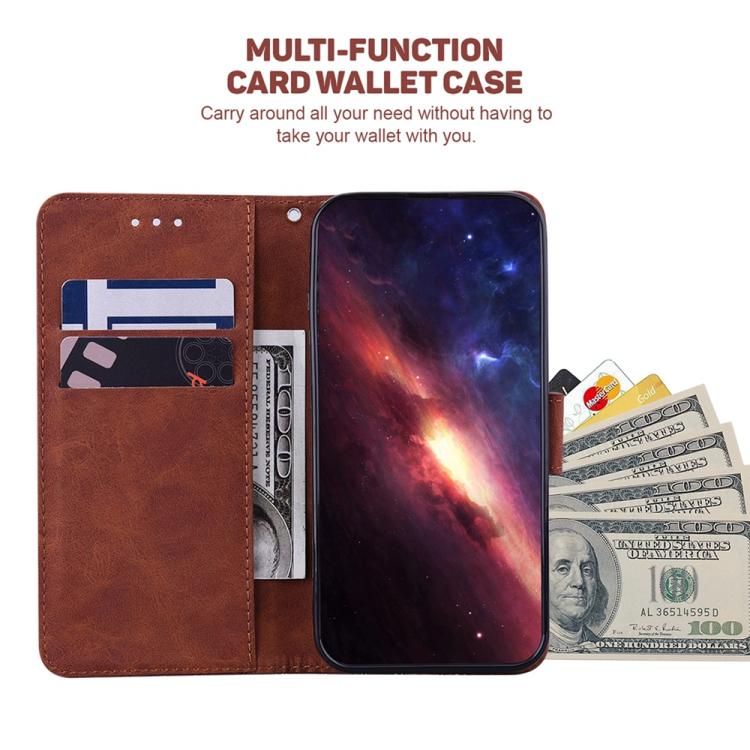 Funda de cuero con relieve geométrico para Infinix Zero 40 4G/5G (marrón)