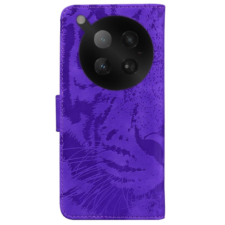 Funda de cuero con tapa y estampado de tigre para Infinix Zero 40 4G/5G (morado)