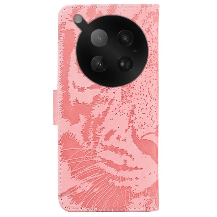 Funda de cuero con tapa y estampado de tigre para Infinix Zero 40 4G/5G (rosa)