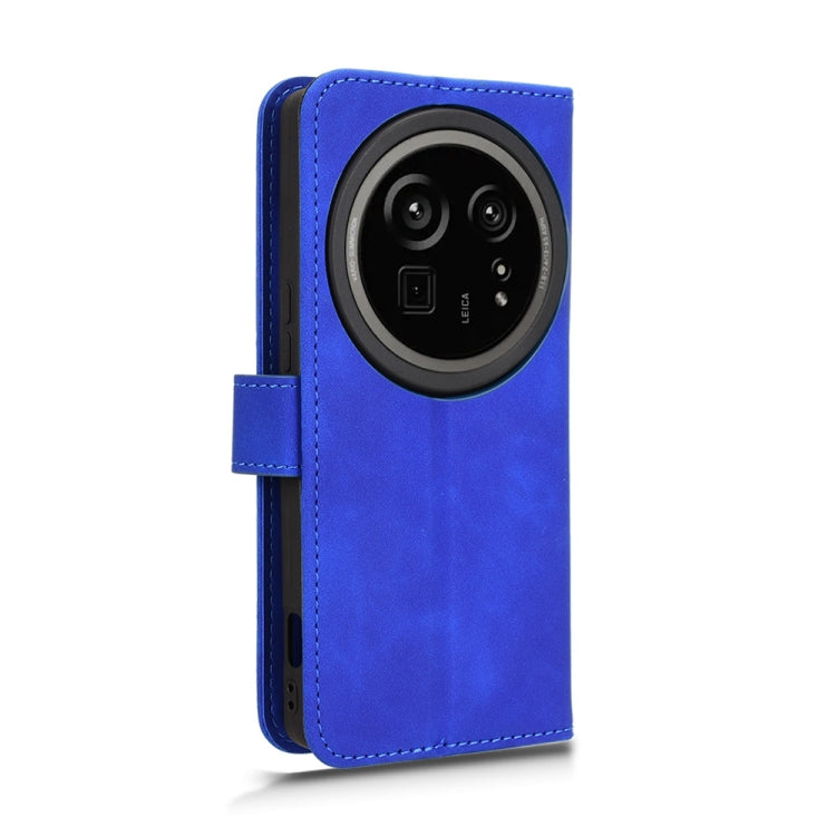 Funda de Cuero para Sharp Aquos R9 con Tapa Magnética y Tacto Agradable (Azul)