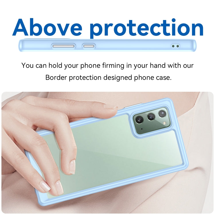 Para Samsung Galaxy Note20 Colorful Series Acrylic + TPU Phone Case (Azul)