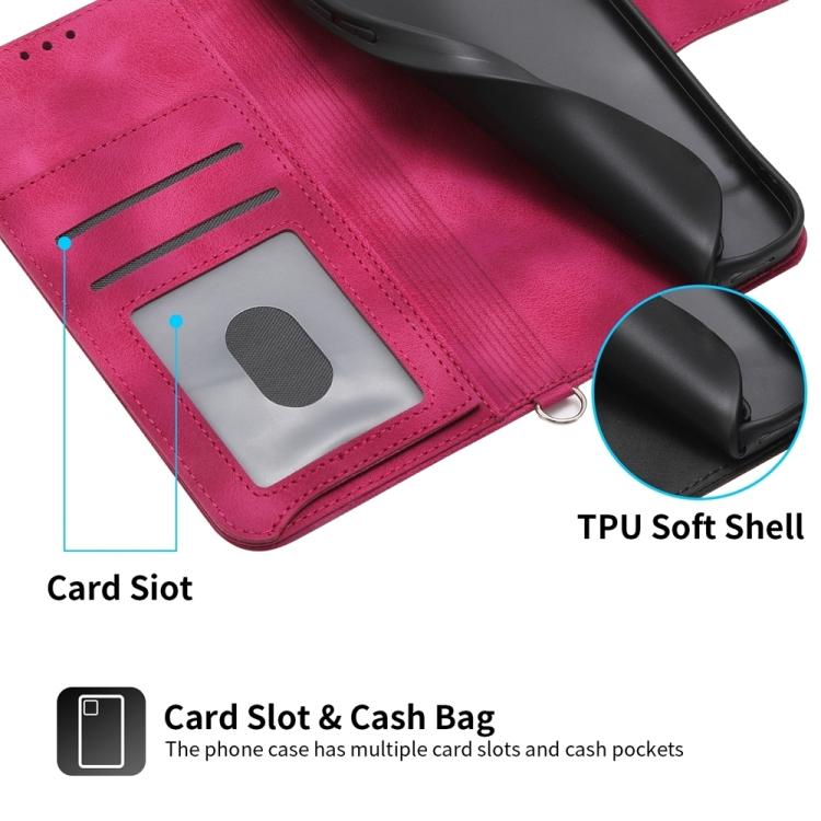 Funda de Cuero con Relieve de Flores para Huawei Nova 13 Pro (Rojo Vino)