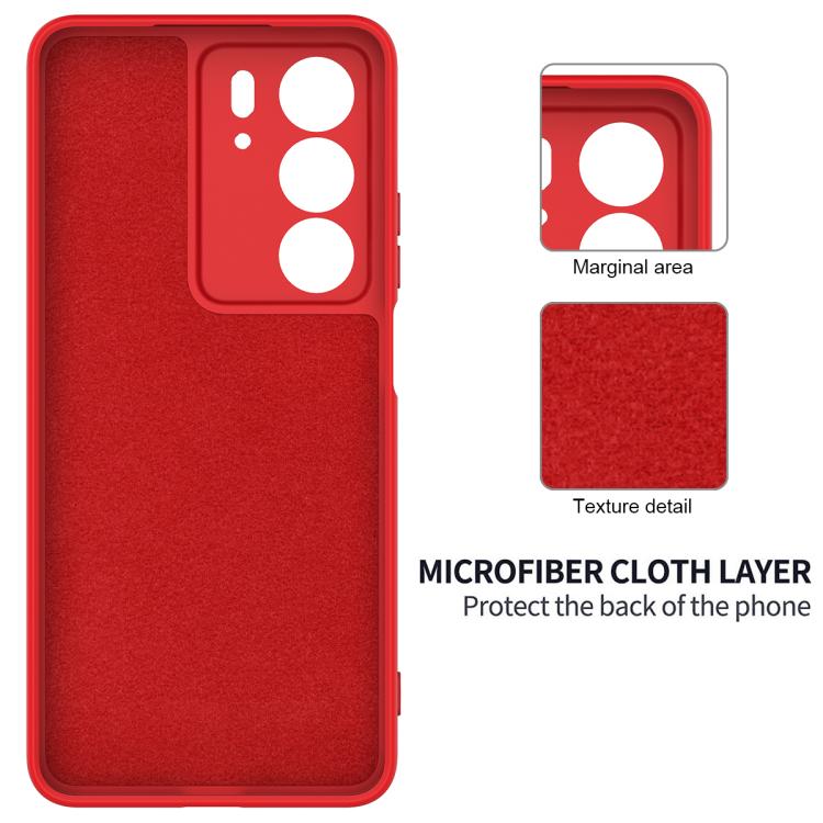 Funda de Silicona Líquida a Prueba de Golpes para Realme C75X (Color Rojo)