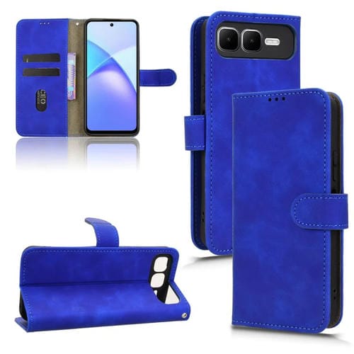 Funda de cuero con tapa magnética para Infinix Smart 10 Plus 4G (azul)