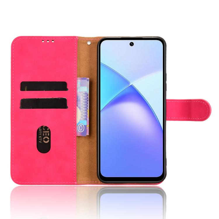 Funda de cuero con tapa magnética para Infinix Smart 10 Plus 4G (rosa)