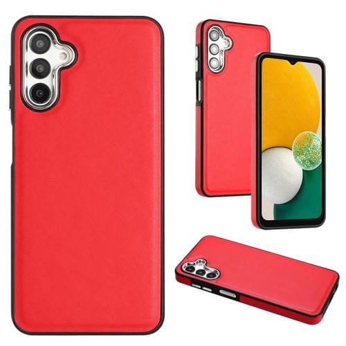 Funda para Teléfono Samsung Galaxy A05S Textura de Cuero Cobertura Total (Rojo)