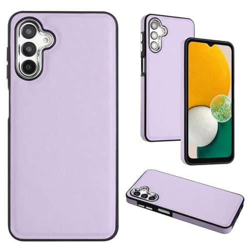 Funda para Teléfono Samsung Galaxy A24 4G Textura de Cuero Cobertura Total (Púrpura)