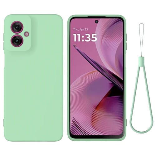 Funda Silicona Líquida para Motorola Moto G55 a Prueba de Golpes (Verde)