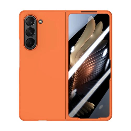 Para Samsung Galaxy Z Fold5 PC integrada Skin Feel Funda para teléfono a prueba de golpes (Flaming Orange)