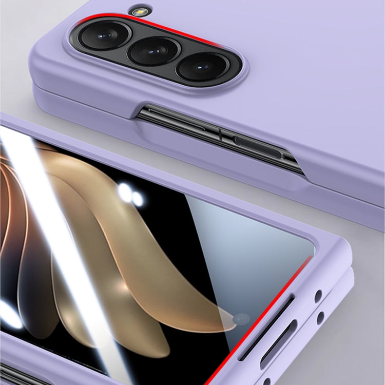 Para Samsung Galaxy Z Fold5 PC integrada Skin Feel Funda para teléfono a prueba de golpes (Azul cielo)