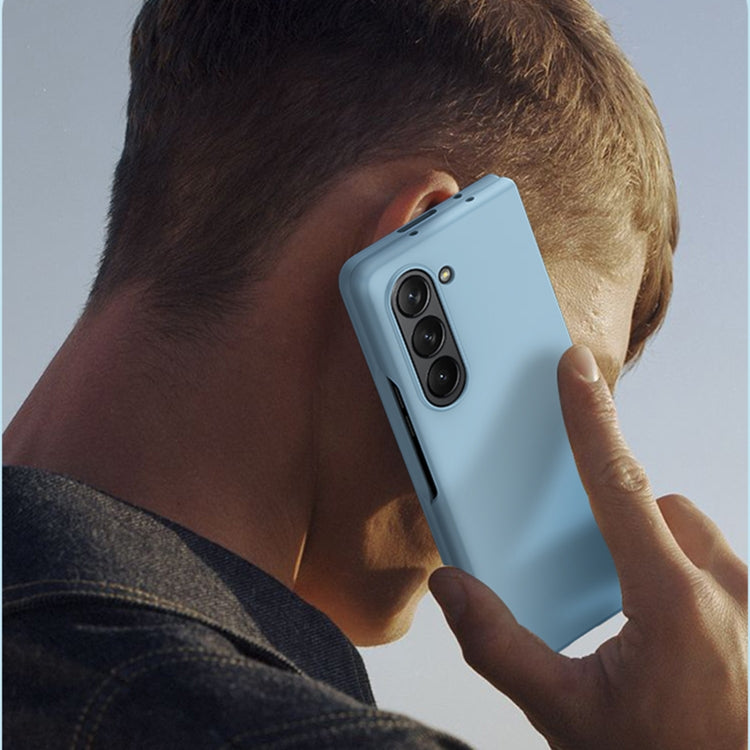 Para Samsung Galaxy Z Fold5 PC integrada Skin Feel Funda para teléfono a prueba de golpes (Verde)