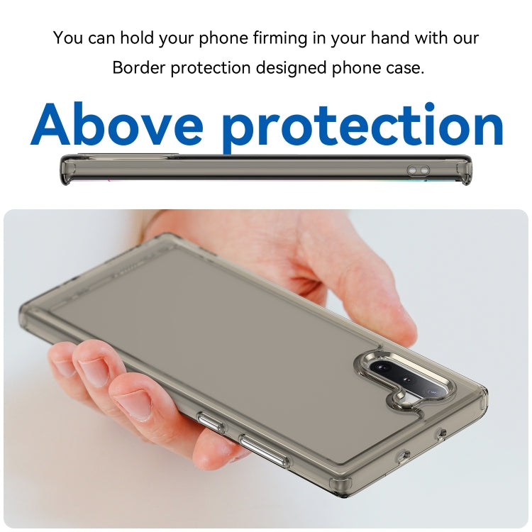 Para Samsung Galaxy Note10 Candy Series TPU Phone Case (Gris transparente)