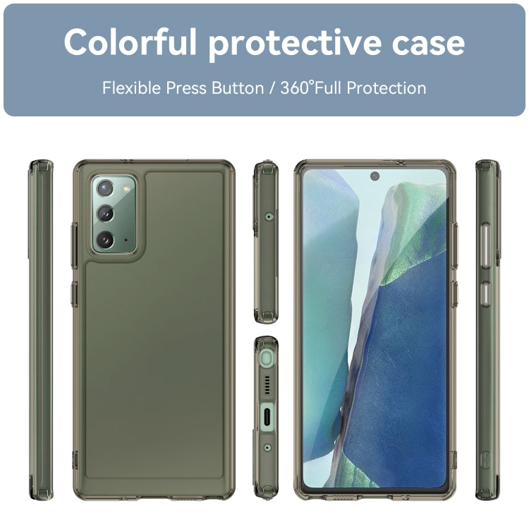 Para Samsung Galaxy Note20 Candy Series TPU Phone Case (Gris transparente)