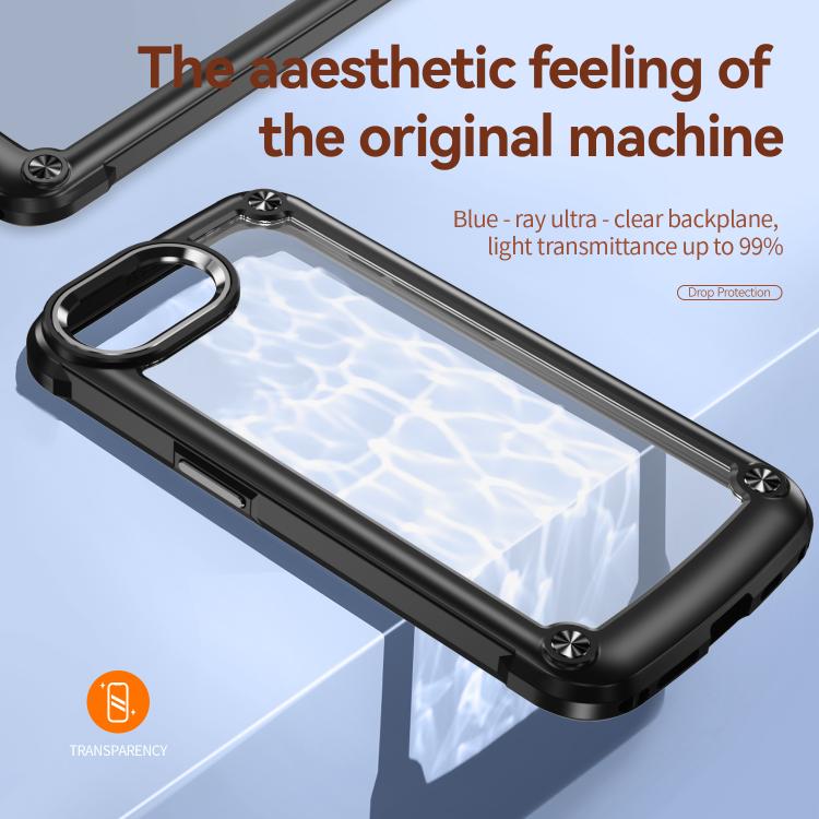 Funda Protectora de Lente TPU + PC para iPhone 16E (Negra)