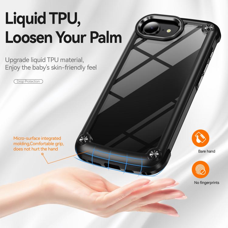 Funda Protectora de Lente TPU + PC para iPhone 16E (Negra)