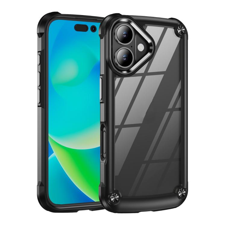 Funda protectora de lente de TPU + PC para iPhone 17 (negra)