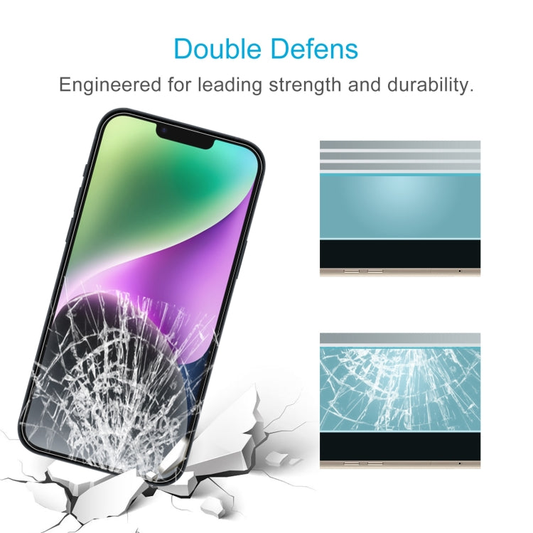 Película de Vidrio Templado para iPhone 15/15 Pro 0.26mm 9H 2.5D Aluminio Alto (50PCs) - MOVILSTORE